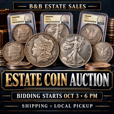 The Collector’s Vault: Estate Coin Auction | Silver, Rare Finds & More! - Pickup or shipping!