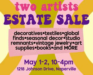 Two Artists Estate Sale (Vintage, Art, Global Finds, Furniture)