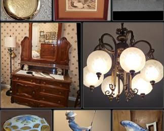 Gold, Sterling Silver, Fine Antiques, Lladro, Artwork, Blue and White Decor, and More