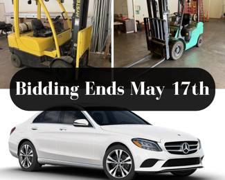 ROSEVILLE ESTATE & EQUIPMENT AUCTION — Forklifts • 2015 Mercedes-Benz C300 • Tractor • Lladro
