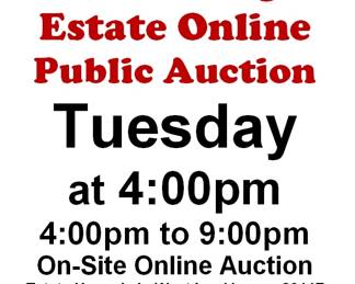 TUESDAY @4:00PM - West Las Vegas Estate Online Auction 5/26/26
