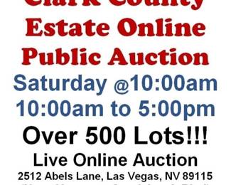 SATURDAY @10:00AM - Clark County Live Online Public Auction 5/30/26