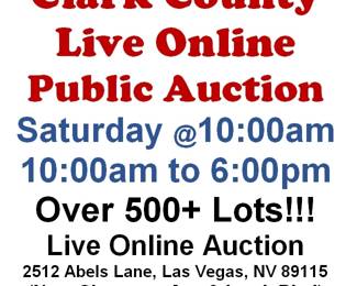 SATURDAY @10:00AM - Clark County Live Online Auction 6/27/26