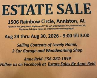 Estate Sales by Anne Reid