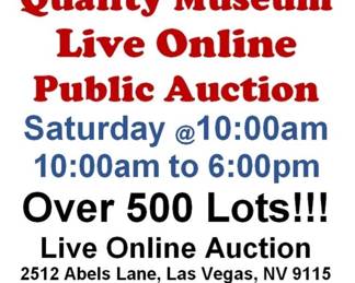 SATURDAY @10:00AM - Amazing Quality Museum Online Auction 9/12/26