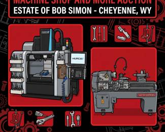 Bob Simon Estate Machine Shop Auction: 2016 Hurco CNC, Lathe, Tools - Cheyenne, WY Online Auction