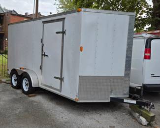 2012 Tandem - Axle V-Nose 7X16 Cargo Trailer by Lark Online Auction
